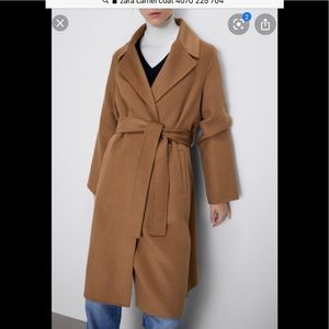 Zara camel soft wool blend bloggers fave w…